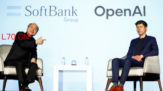 2025 年 2 月 3 日，软银社长孙正义与 OpenAI 首席执行官山姆・奥尔特曼在日本东京出席企业人工智能推广活动。